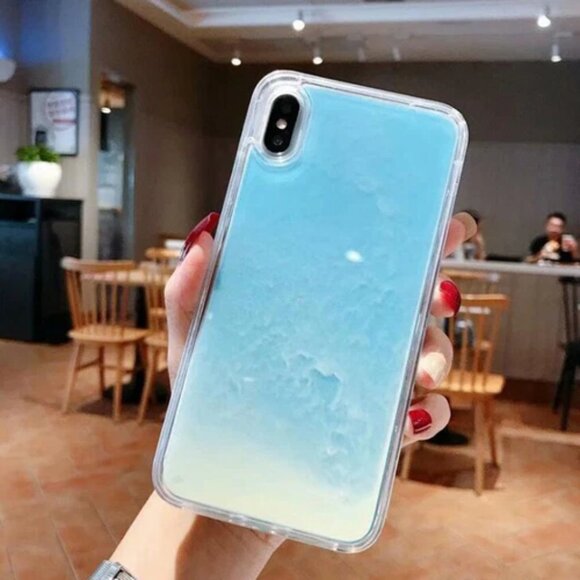 NWT Glow in the dark Pastel Neon Sand Phone Case For Samsung Galaxy Note 9 Case - Picture 1 of 1